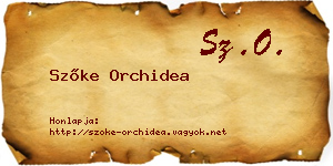 Szőke Orchidea névjegykártya